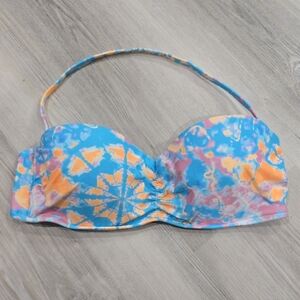 Victoria’s Secret Bandeau Halter Bikini Top Size M Tie Dye
